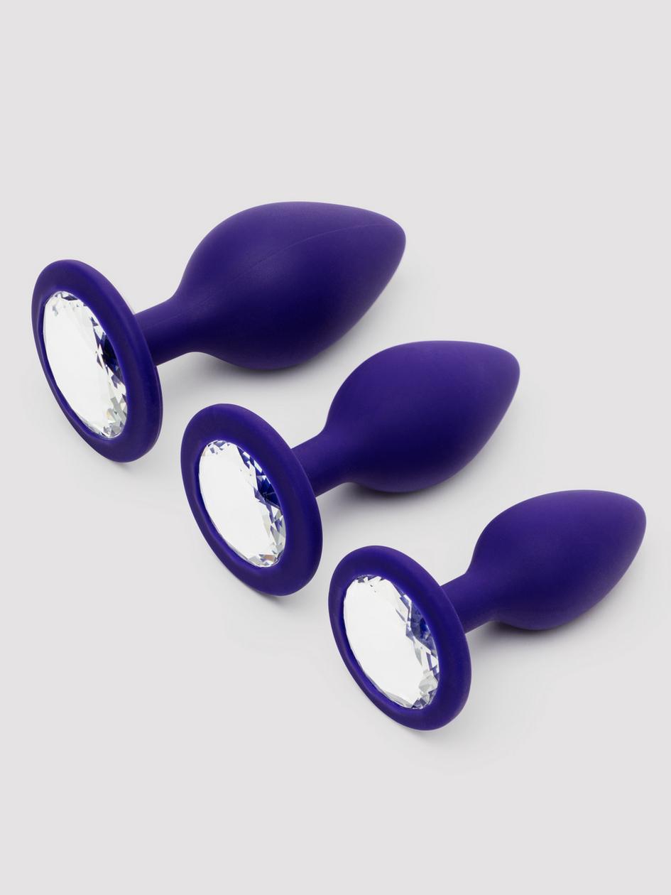 Jewelled Silicone Butt Plug Set | Non-Vibrating Butt Plugs Beginners Butt Plugs Beginners Butt Plugs