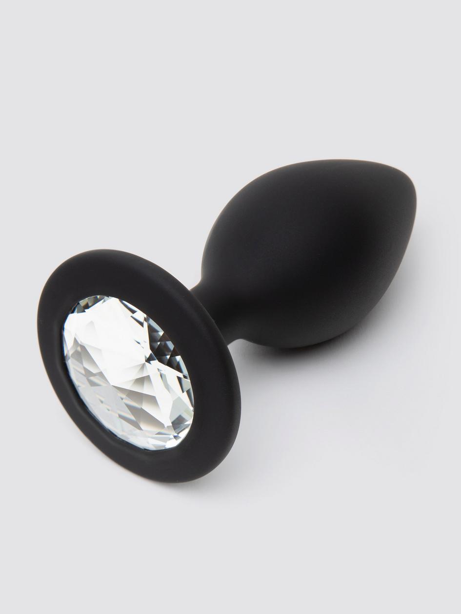 Jewelled Silicone Medium Butt Plug 3.5 Inch | Non-Vibrating Butt Plugs Butt Plugs Jewelled Butt Plugs