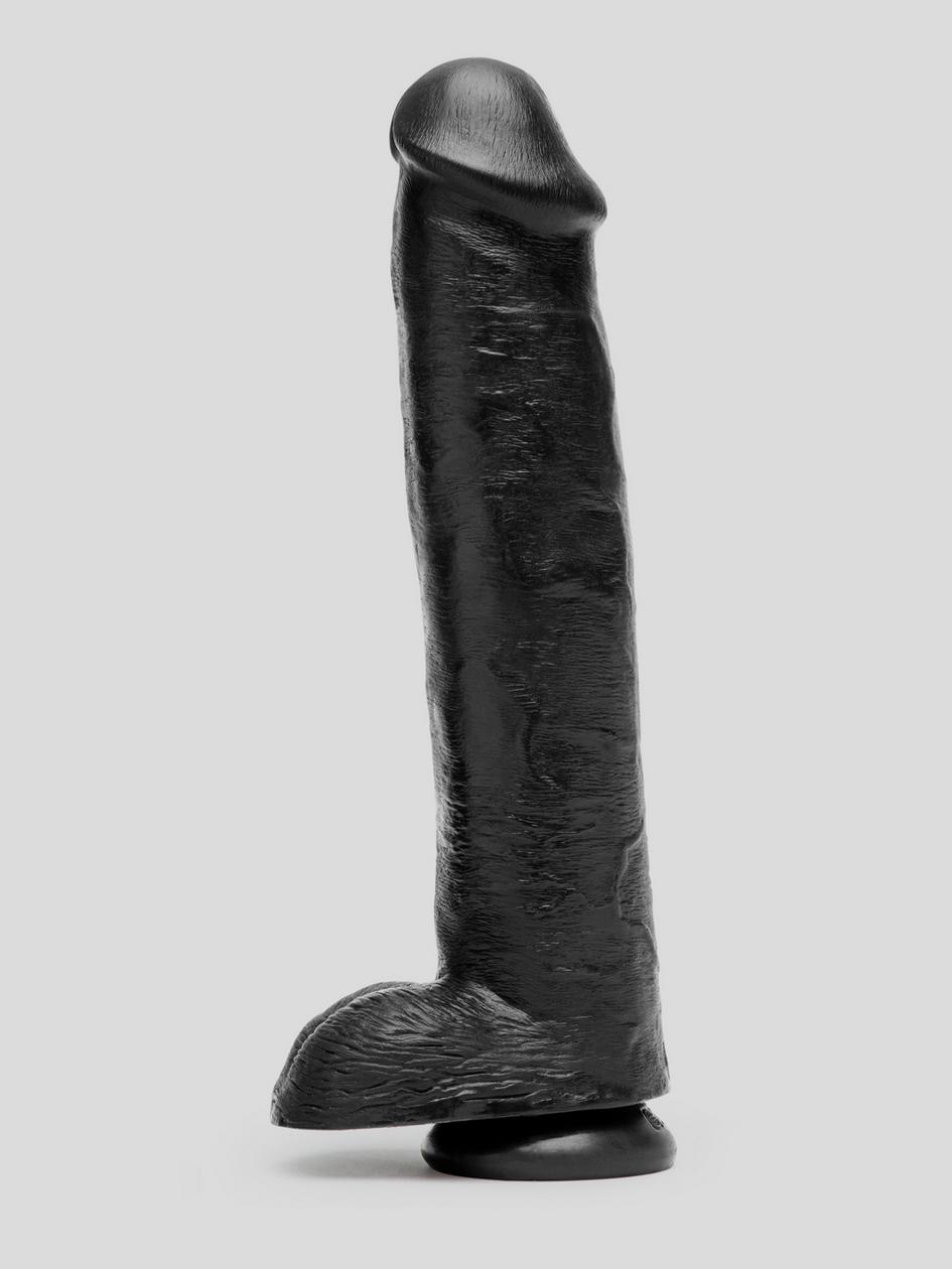 Mega Girthy Realistic Black Suction Cup Dildo 14 Inch | Realistic Dildos Dildos Large Dildos