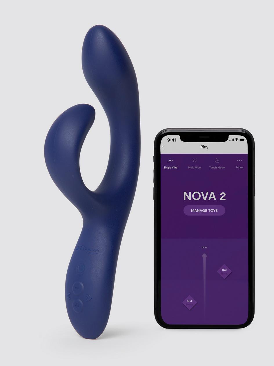 Nova 2 Midnight Blue App Controlled Rechargeable Rabbit Vibrator | App Controlled Vibrators App Controlled Vibrators App Controlled Vibrators