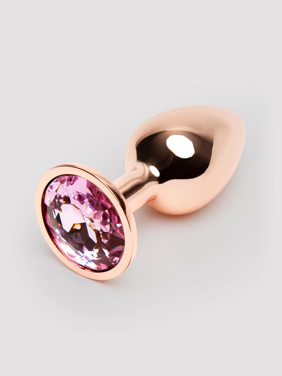 Rear Assets Small Jewelled Rose Gold Metal Butt Plug 2 Inch | Jewelled Butt Plugs Butt Plugs Jewelled Butt Plugs