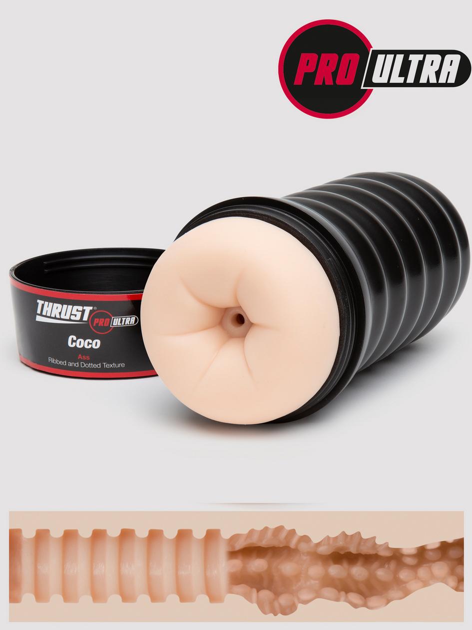 THRUST Pro Ultra Coco Ribbed and Dotted Ass Cup | Realistic Butts Male Sex Toys Realistic Butts