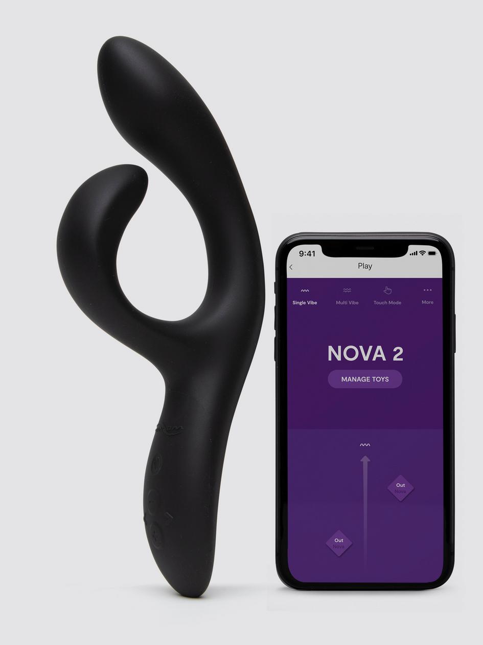 X Lovehoney Nova 2 App Controlled Rechargeable Rabbit Vibrator | Remote Control Vibrators App Controlled Vibrators App Controlled Vibrators